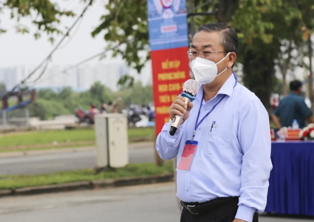 Quận 8 tổ chức diễn tập phòng, chống dịch covid-19 ảnh 1