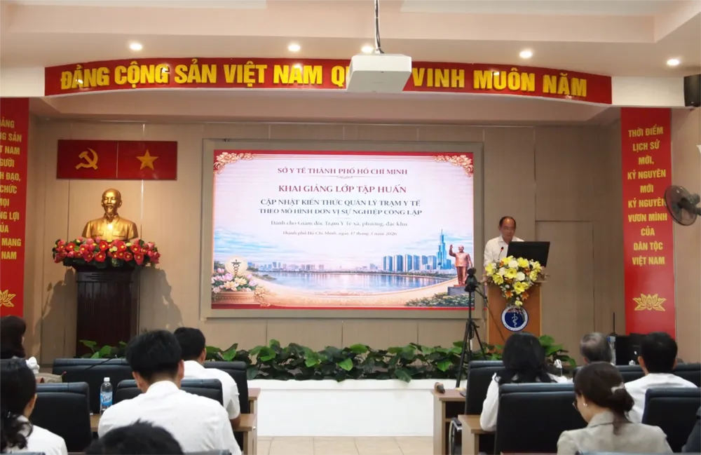 PGS-TS-BS Tăng Chí Thượng, Giám đốc Sở Y tế TPHCM phát biểu tại buổi tập huấn