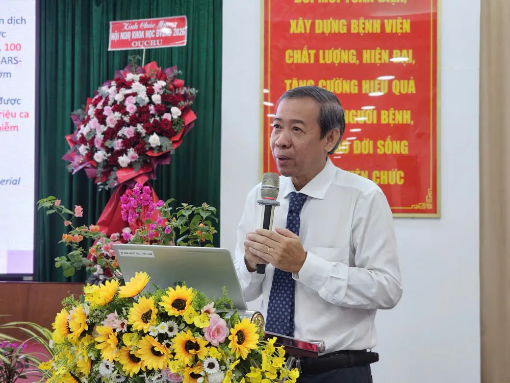 TS-BS Nguyễn Văn Vĩnh Châu phát biểu tại hội nghị