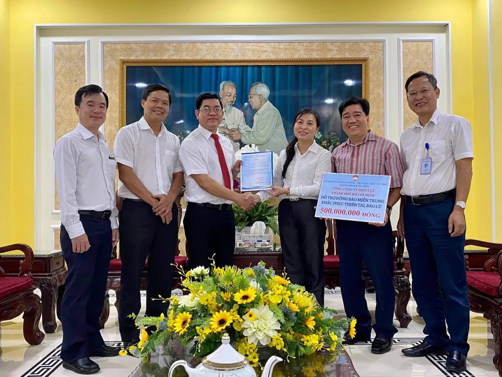 Điện lực TPHCM ủng hộ 500 triệu đồng cho đồng bào miền Trung ảnh 1