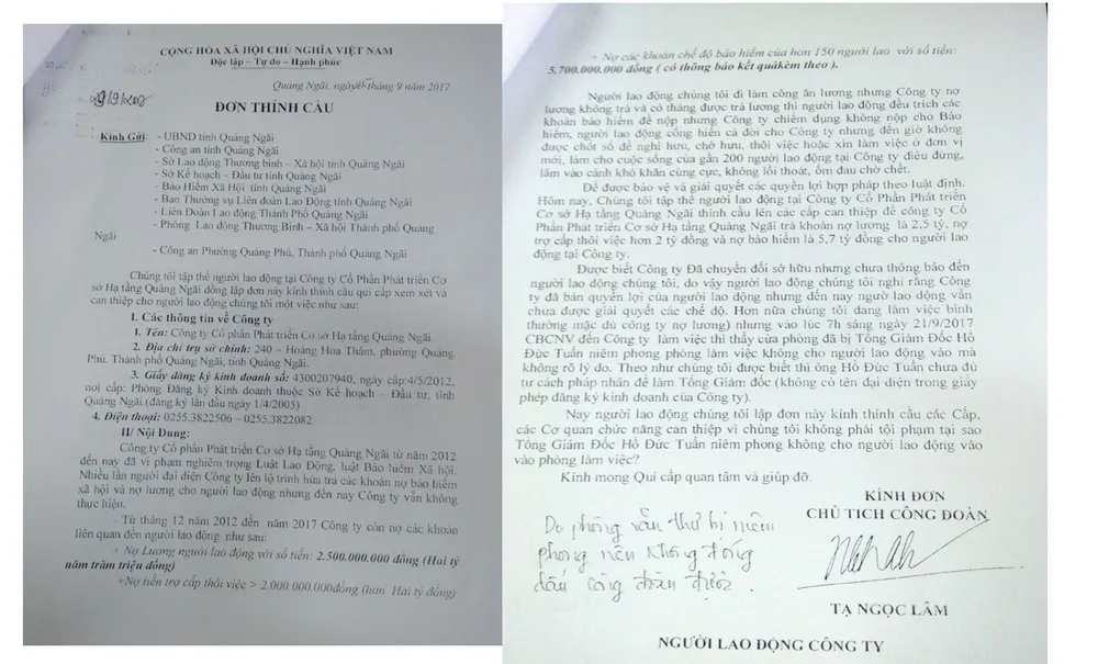 Vụ nợ lượng gần 5 năm chưa trả: Công ty CP Phát triển Cơ sở hạ tầng tỉnh Quảng Ngãi cam kết trả dần ảnh 1