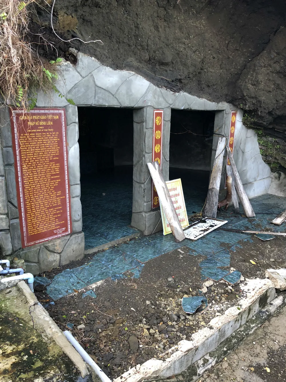 Sạt lở Chùa Đục và núi Giếng Tiền ở Lý Sơn  ảnh 1