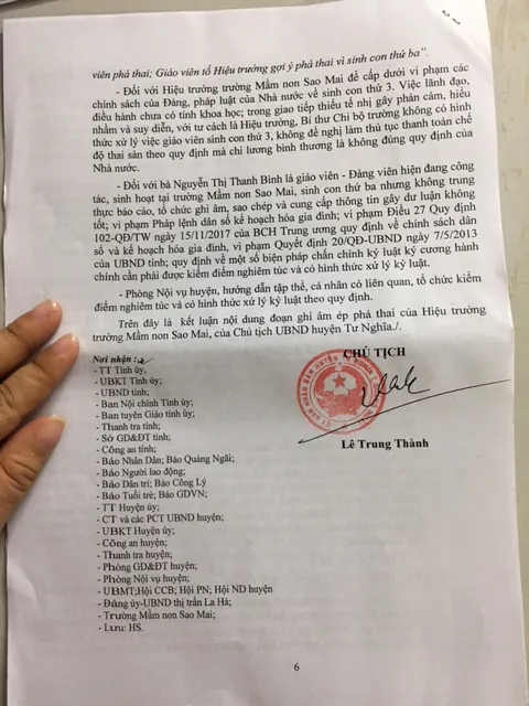 Yêu cầu hiệu trưởng Trường Mầm non Sao Mai rút kinh nghiệm sau nhiều đơn thư tố cáo ảnh 2
