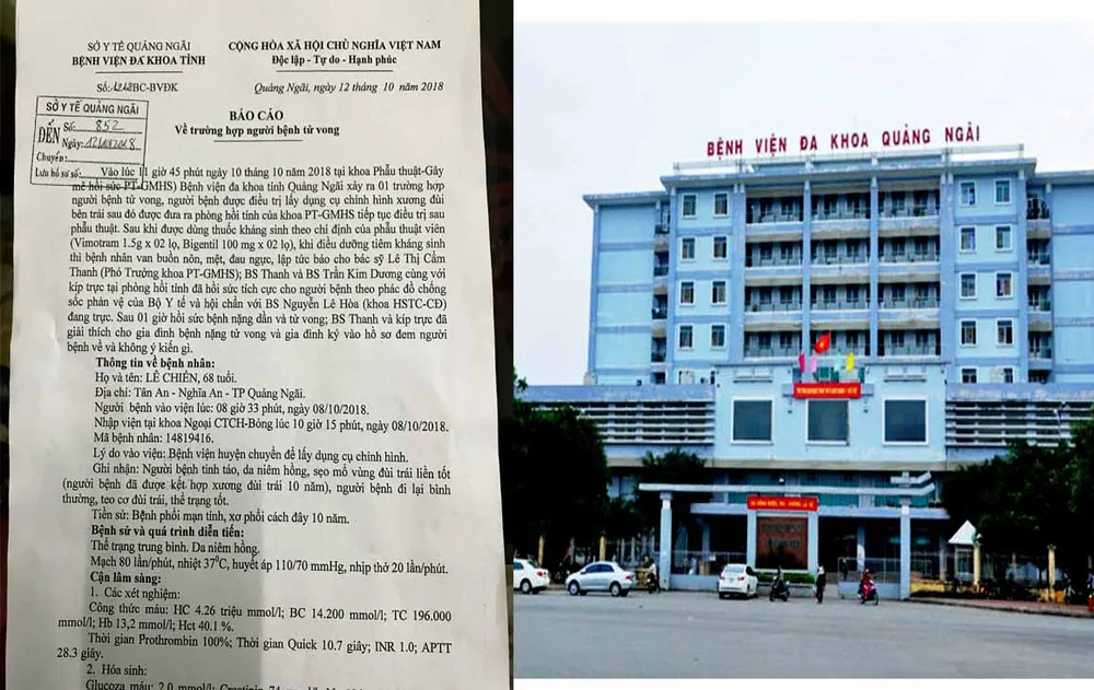 Bệnh nhân tử vong sau khi lấy dụng cụ chỉnh hình xương đùi ảnh 1