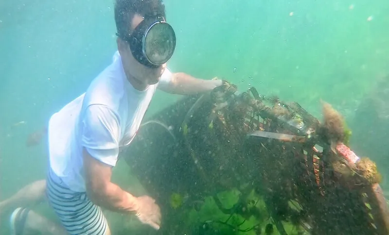 Lặn vớt rác dưới đáy biển Lý Sơn ảnh 5