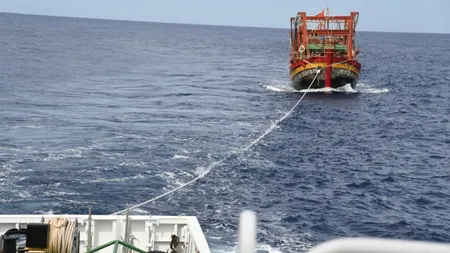 Lai dắt tàu cá và 7 ngư dân về đất liền ở Quảng Ngãi ảnh 1