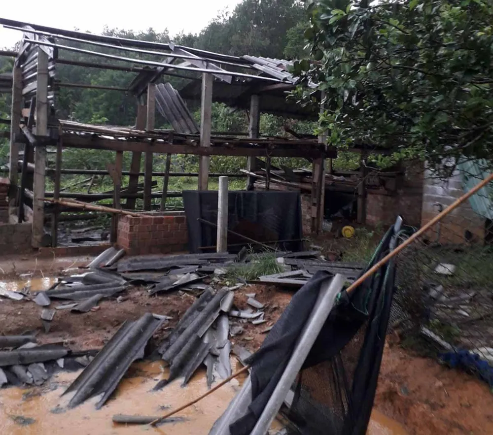 Lốc xoáy cuốn đổ sập hàng chục ngôi nhà ở Quảng Ngãi ảnh 1