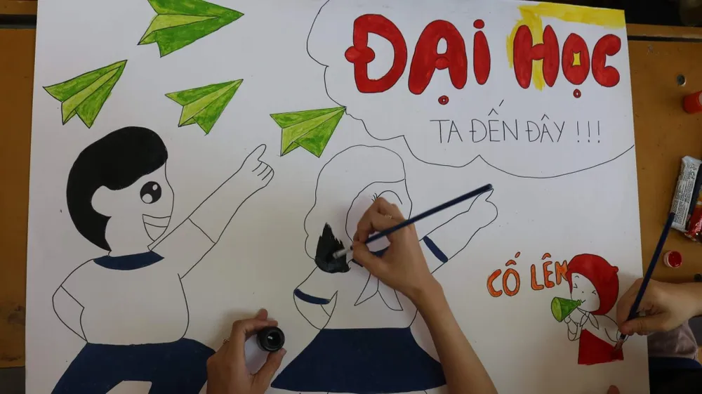 Vẽ hình HLV Park Hang-seo để cổ vũ thí sinh THPT Quốc gia năm 2019 ảnh 9