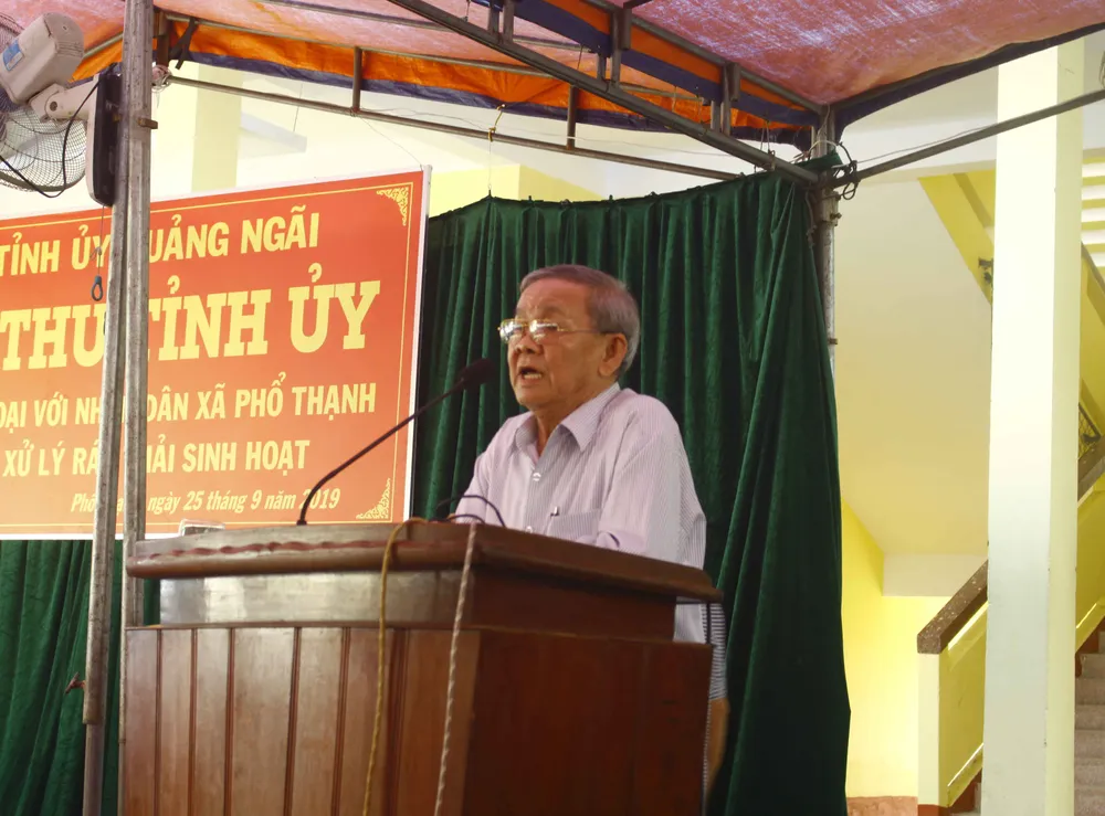 Bí thư Quảng Ngãi đối thoại với người dân về xử lý rác thải ảnh 3