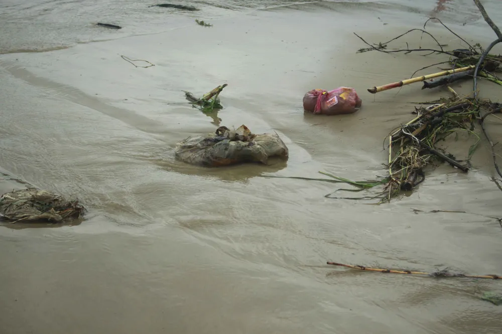 Củi, rác thải phủ khắp hạ lưu sông Trà Bồng sau bão số 5 ảnh 4