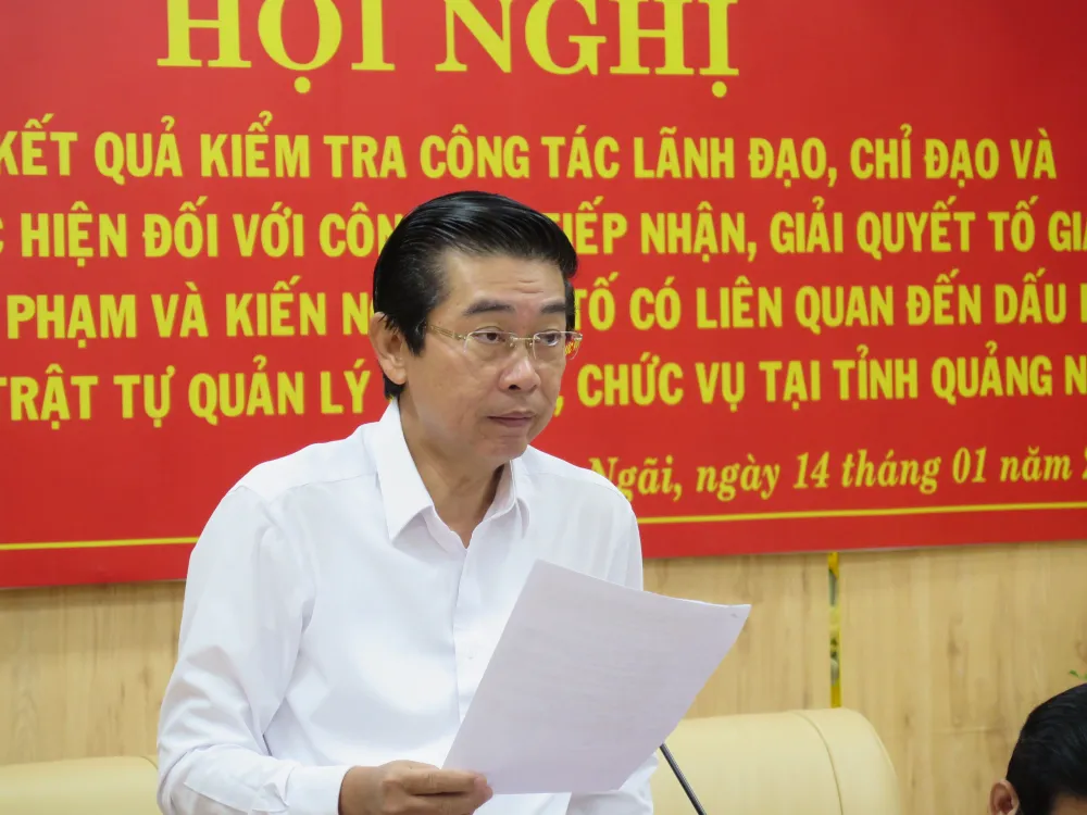 Ban chỉ đạo Trung ương về phòng chống tham nhũng làm việc tại Quảng Ngãi ảnh 2