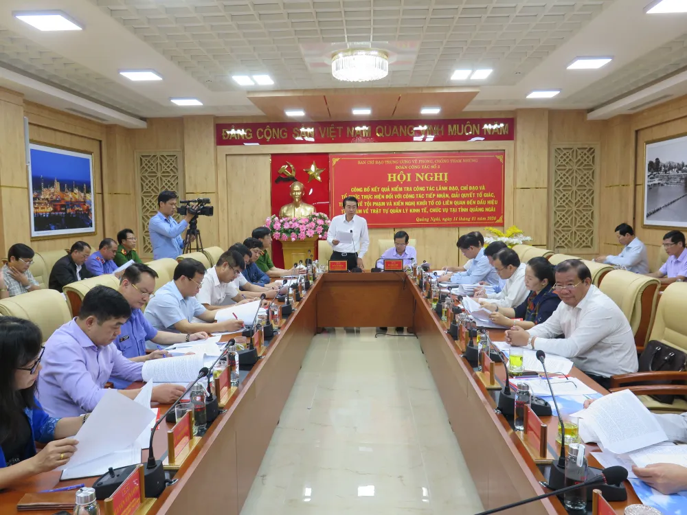 Ban chỉ đạo Trung ương về phòng chống tham nhũng làm việc tại Quảng Ngãi ảnh 1