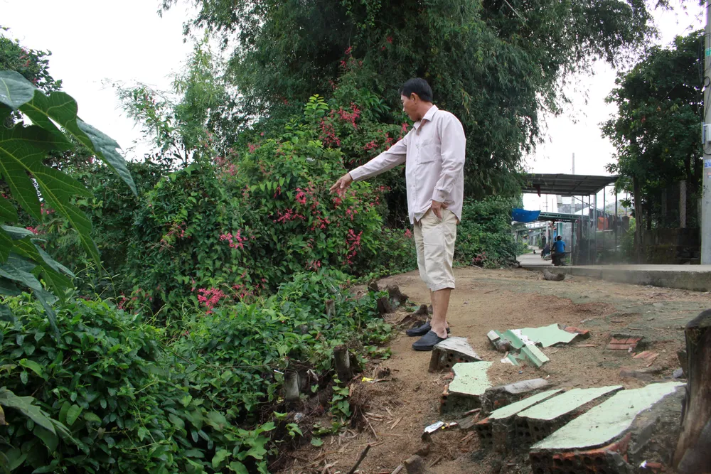 Quảng Ngãi: Nguy cơ sạt lở bờ sông Hưng Nhơn ảnh 1