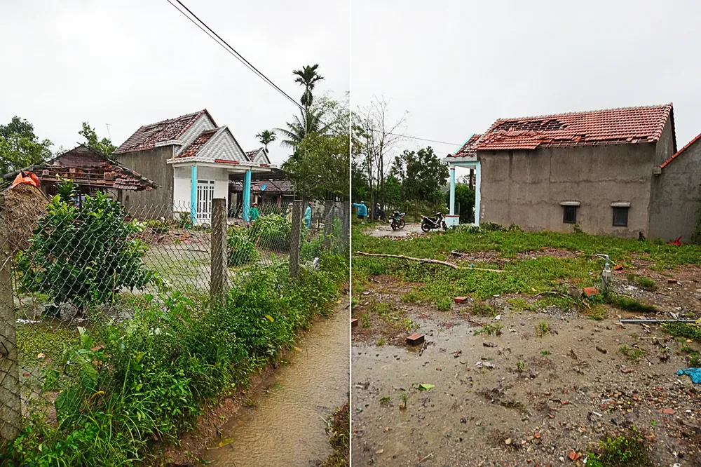 Lốc xoáy tốc mái 17 nhà dân ở Quảng Ngãi, 1 người bị thương ảnh 2