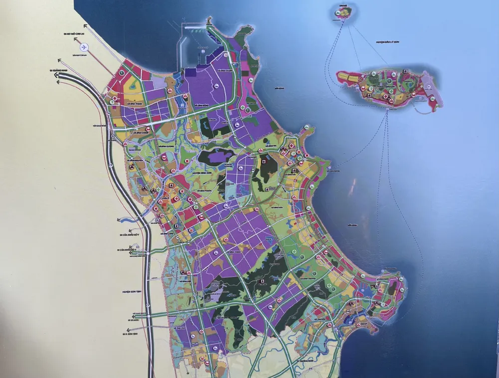 Bản đồ điều chỉnh quy hoạch tổng thể KKT Dung Quất