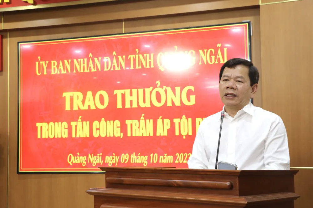 Ông Đặng Văn Minh phát biểu tại buổi trao thưởng