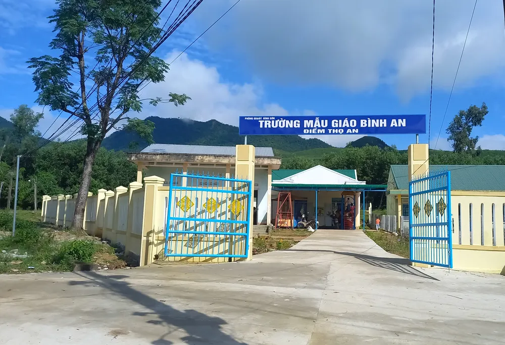 Đến nay, Trường Mẫu giáo Bình An, cụm Thọ An đã hoàn thiện. Ảnh: NGUYỄN TRANG