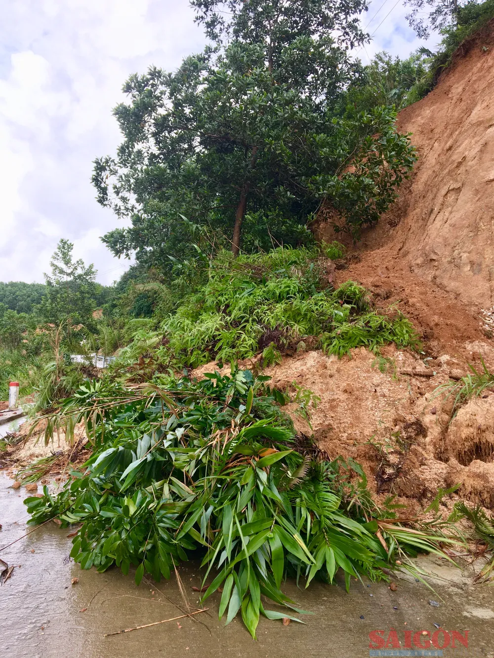 Theo Phó Chủ tịch UBND xã Sơn Dung Đinh Văn Đùng, địa phương có khoảng 5 điểm sạt lở lớn. Trong đó, đa số là sạt lở tại các tuyến đường giao thông. Hiện, địa phương đang khẩn trương phối hợp cùng các ngành chức năng tiến hành khắc phục sạt lở, đảm bảo giao thông thông suốt và an toàn cho người dân. Ảnh: TIẾN DŨNG