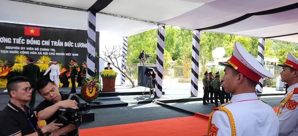 Khu vực diễn ra Lễ an táng nguyên Chủ tịch nước Trần Đức Lương