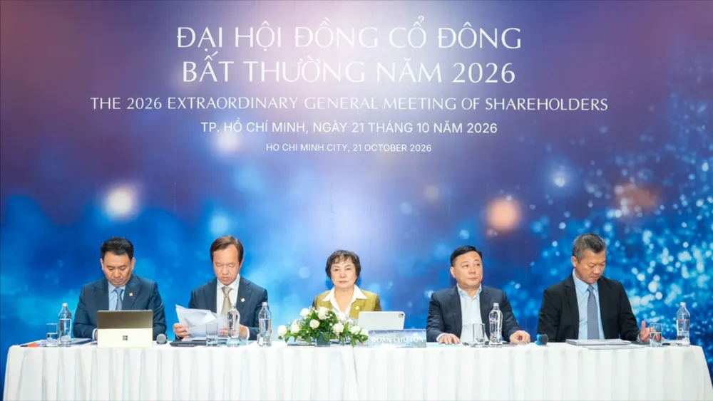 Đại hội đồng cổ đông bất thường năm 2026 của PNJ tại TPHCM sáng 21-10 (Ảnh: NHUNG NGUYỄN)