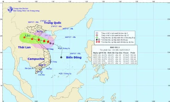 Đêm nay 16-7, vùng ven biển từ Thanh Hóa đến Hà Tĩnh có gió bão giật cấp 11  ảnh 2