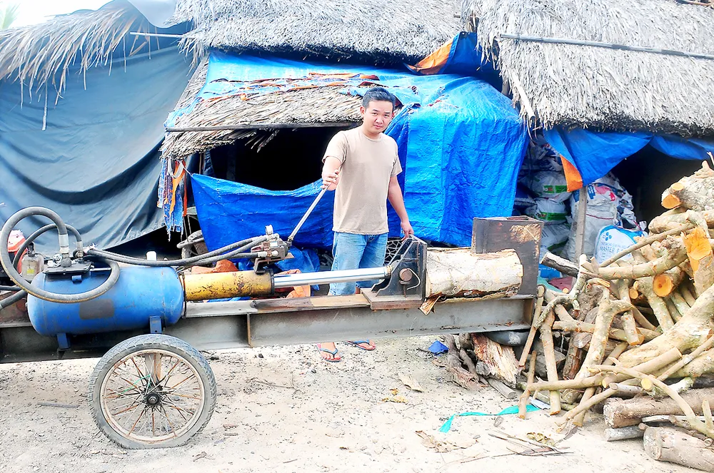 Tay ngang chế tạo máy chẻ củi  ảnh 1