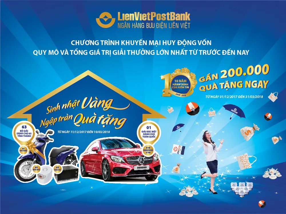 LienVietPostBank dành hơn 51 tỷ đồng tri ân khách hàng nhân dịp kỷ niệm 10 năm thành lập ảnh 1