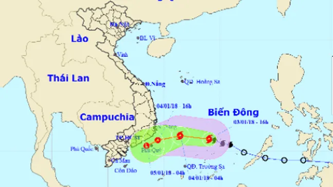 ​Bão số 1 suy yếu thành áp thấp nhiệt đới ảnh 1