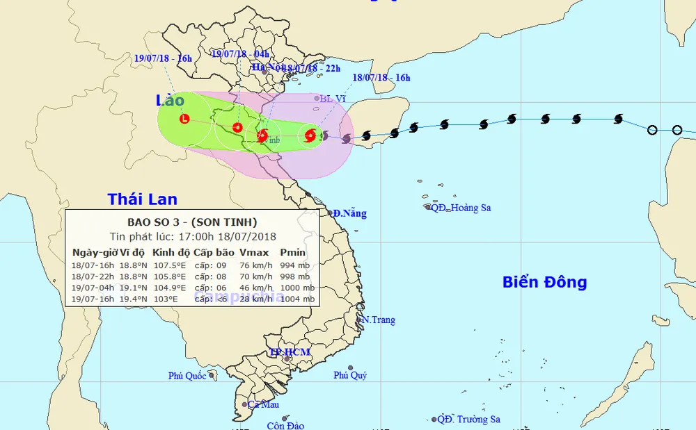 Bão số 3 đã vào vịnh Bắc bộ, theo dõi chặt để chủ động ứng phó