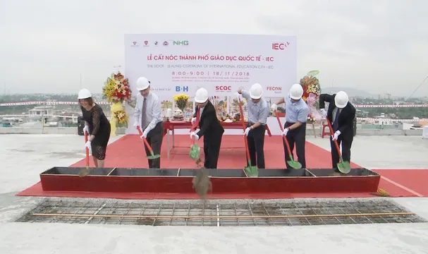 Cất nóc toàn dự án Thành phố giáo dục quốc tế IEC Quảng Ngãi ảnh 1