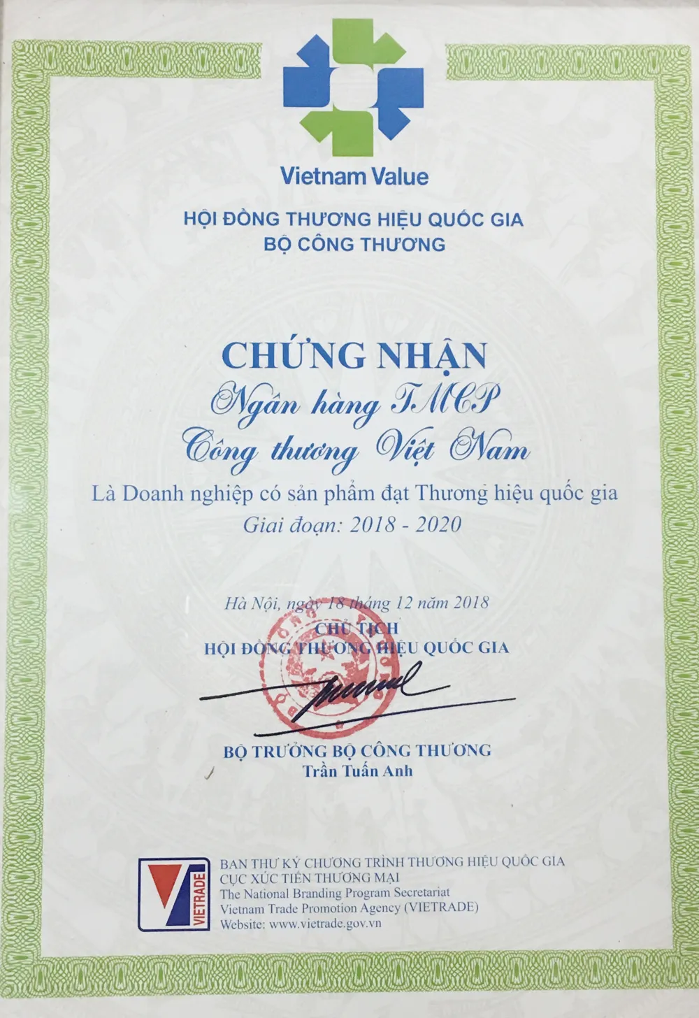  VietinBank lần thứ 5 liên tiếp đạt giải Thương hiệu Quốc gia ảnh 3