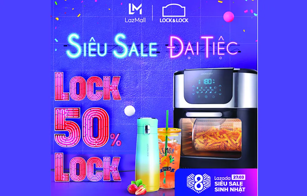 Mừng sinh nhật Lazada lần thứ 8 với đại tiệc sale từ Lock&Lock