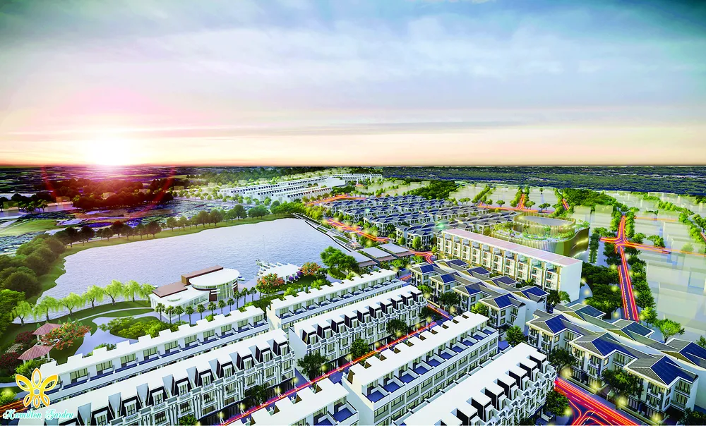Phối cảnh hoàng hôn dự án khu dân cư Hamilton