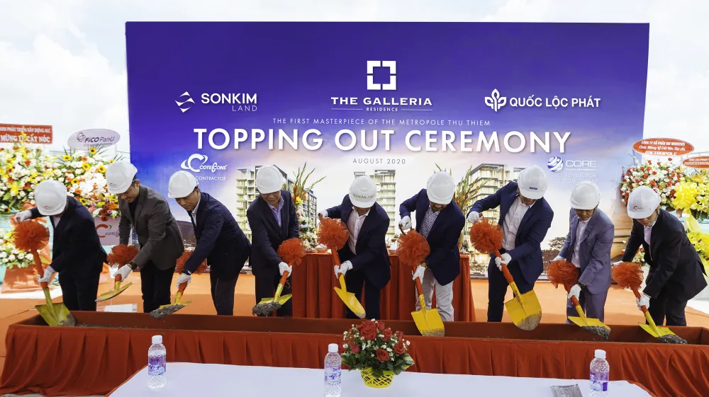SonKim Land tổ chức lễ cất nóc dự án The Galleria Residence ảnh 1