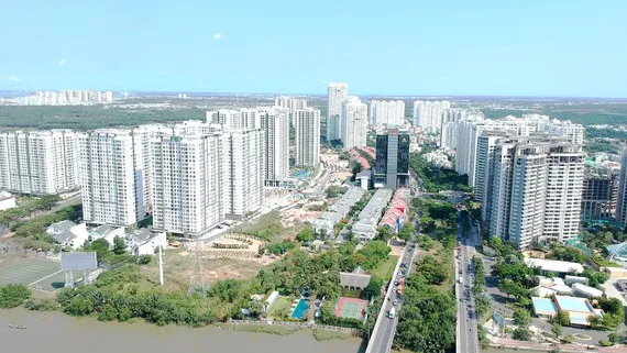  Khu dân cư tại huyện Nhà Bè, khu Nam TPHCM. Ảnh minh họa: CAO THĂNG