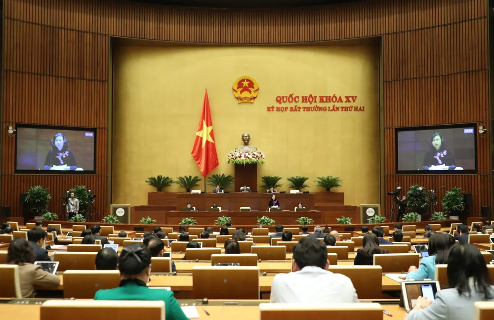 Quốc hội họp chiều 7-1-2023. Ảnh: QUANG PHÚC