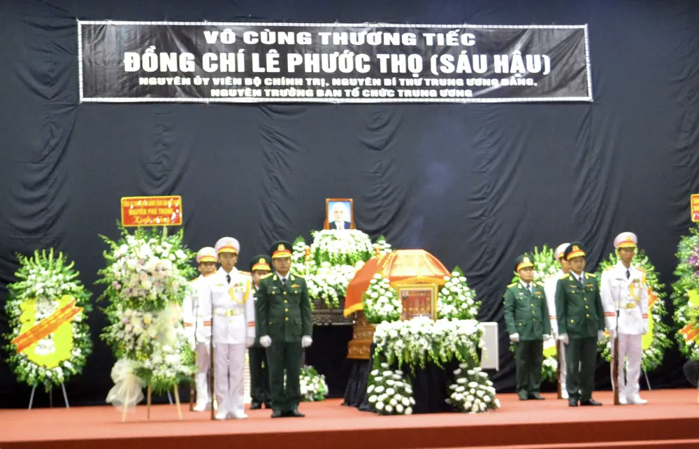 Lễ tang đồng chí Lê Phước Thọ được tổ chức theo nghi thức cấp Nhà nước