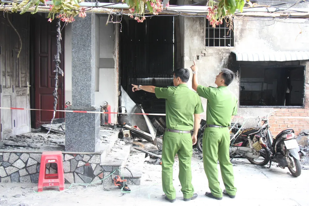 Hiện trường vụ cháy khiến 3 người tử vong