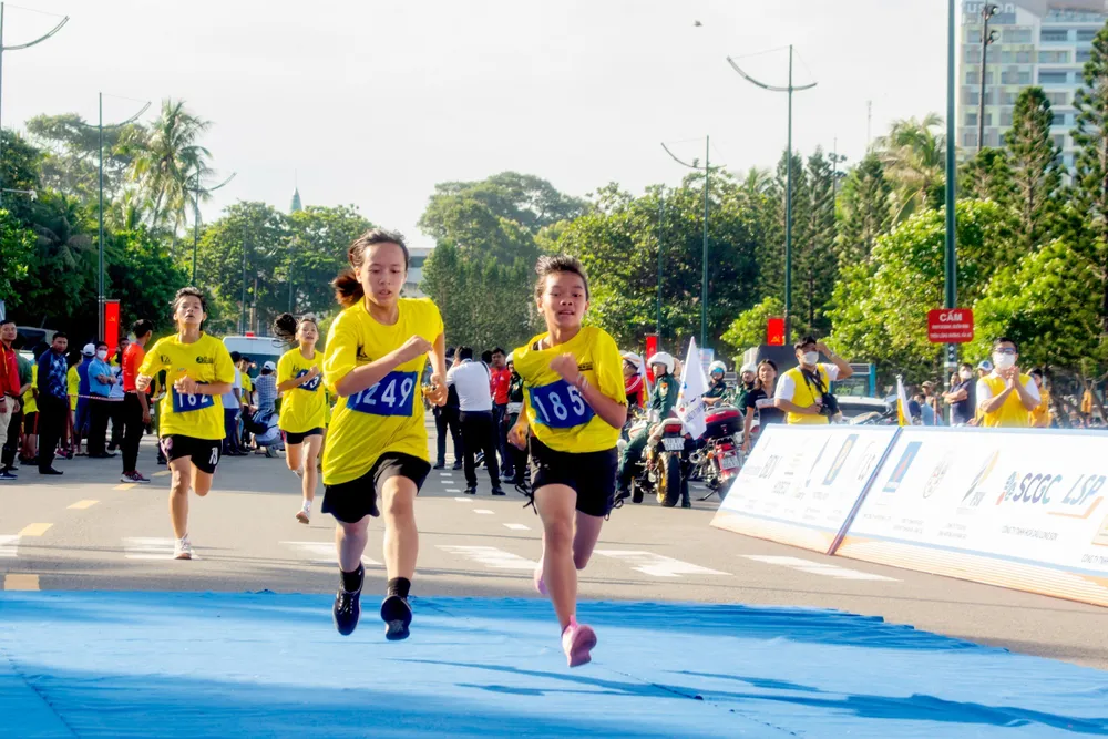 Giải việt dã Báo Bà Rịa - Vũng Tàu thu hút nhiều vận động viên nhí cùng tham gia