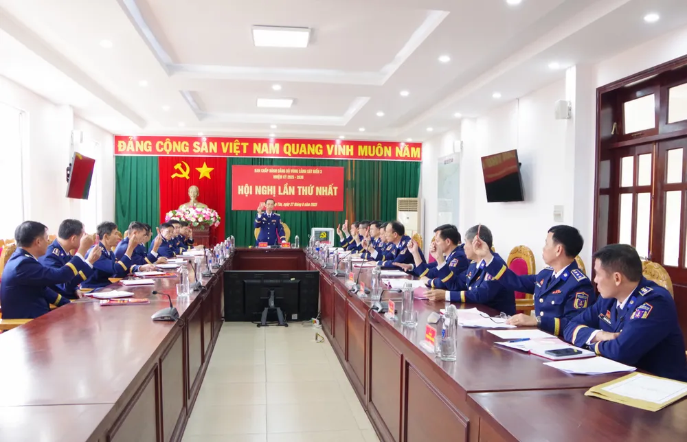 Ban chấp hành Đảng bộ Vùng Cảnh sát biển 3 nhiệm kỳ 2025-2030 họp phiên thứ nhất