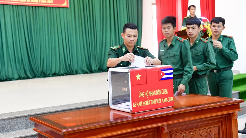 Hải đoàn Biên phòng 18 phát động quyên góp ủng hộ nhân dân Cuba