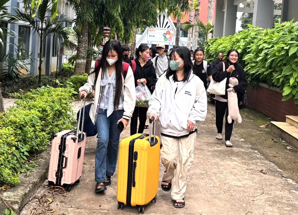 Thí sinh đến từ Trường THCS và THPT Đắk Lua (xã Đắk Lua, TP Đồng Nai) đã sẵn sàng cho kỳ thi tốt nghiệp THPT năm 2026. Ảnh: CTV