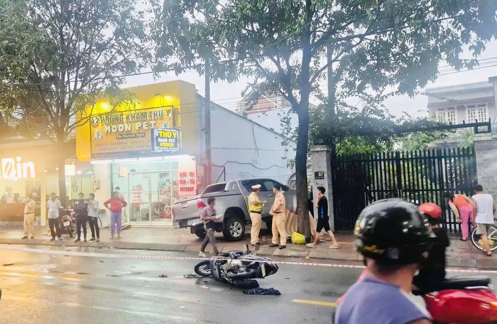 Hiện trường vụ tai nạn. Ảnh: CATPĐN