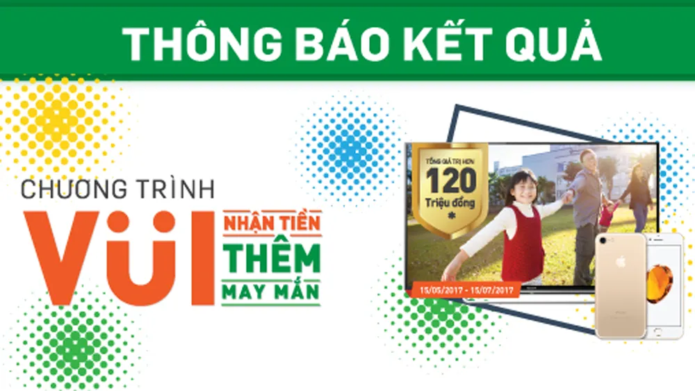 208 khách hàng trúng thưởng chương trình “Vui nhận tiền - thêm may mắn“