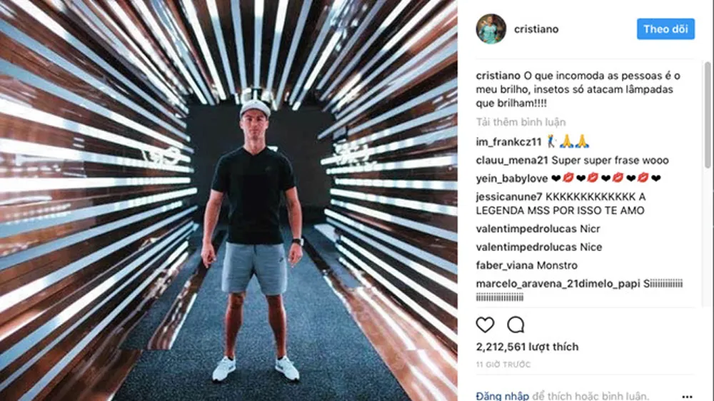  Bức ảnh được Ronaldo đăng tải.