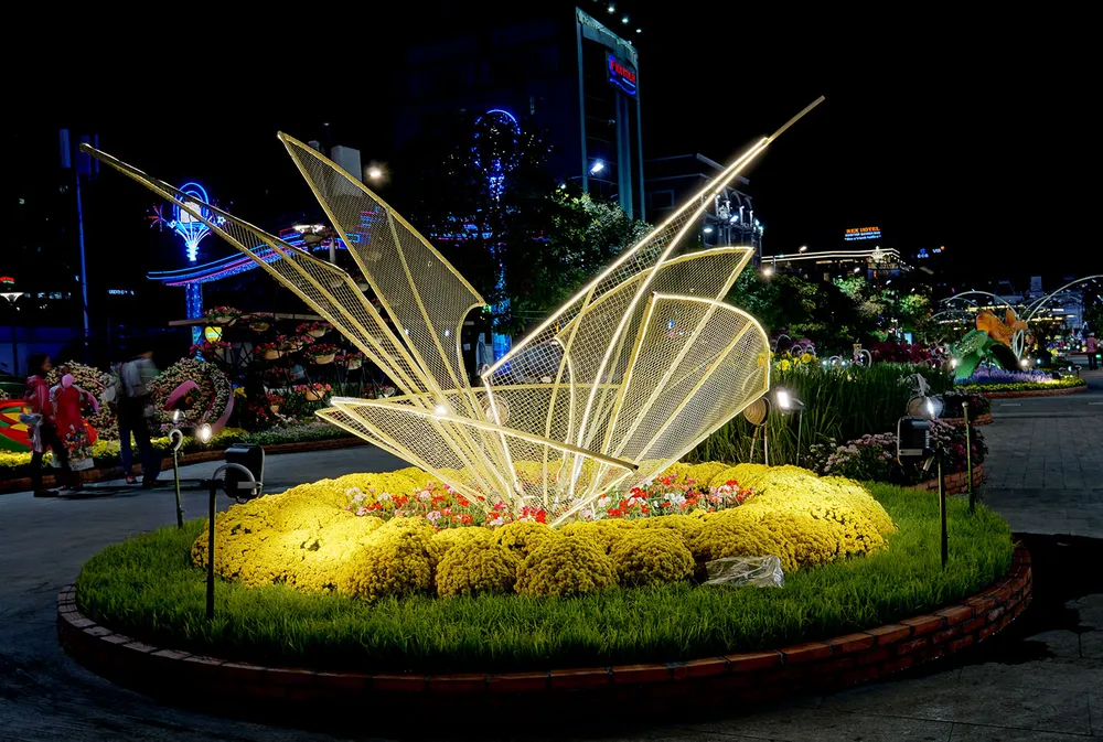 Cận cảnh đường hoa Nguyễn Huệ lung linh trước ngày khai mạc ảnh 6