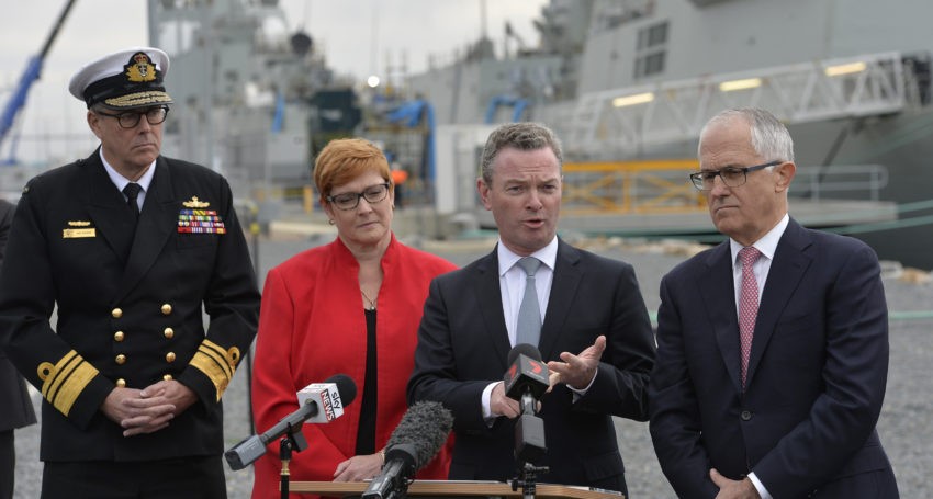 澳大利亞總理馬爾科姆‧特恩布林（右一）。（資料圖來源：互聯網）