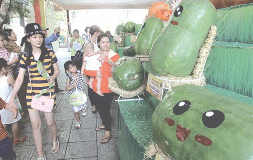 南部水果節展出的“奇瓜異果”。(圖源：互聯網)