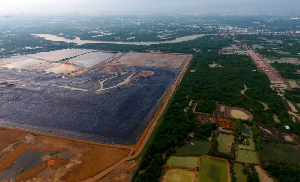 圖為平政縣多福廢棄物處理與義祠聯合區空照圖。（圖源：互聯網）