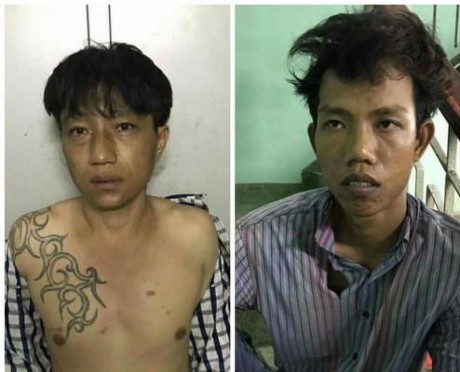 被抓獲的兩名歹徒。（圖源：互聯網）